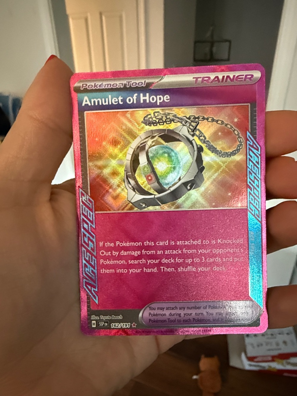 Amulet of Hope Trainer Card Ace Spec 162/191 Surging Sparks